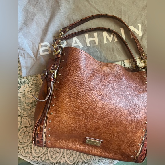 Brahmin :: Brown Croc and Leather Purse - Picture 2 of 15